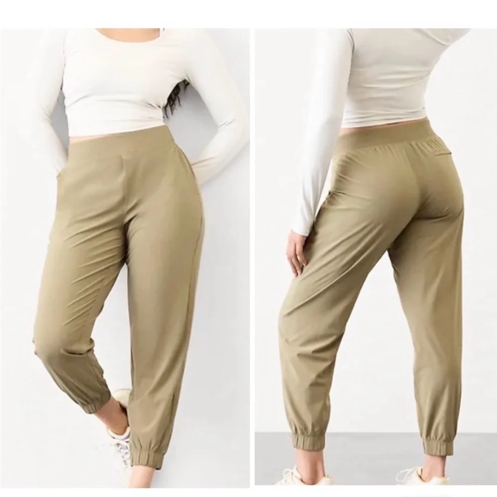 NEW Athleta Brooklyn Mid Rise Ankle Pant Womens 14 Olive Branch